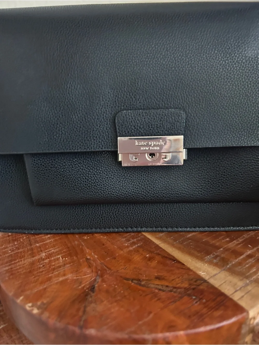 kate spade Black Leather Shoulder Bag with Top Handle